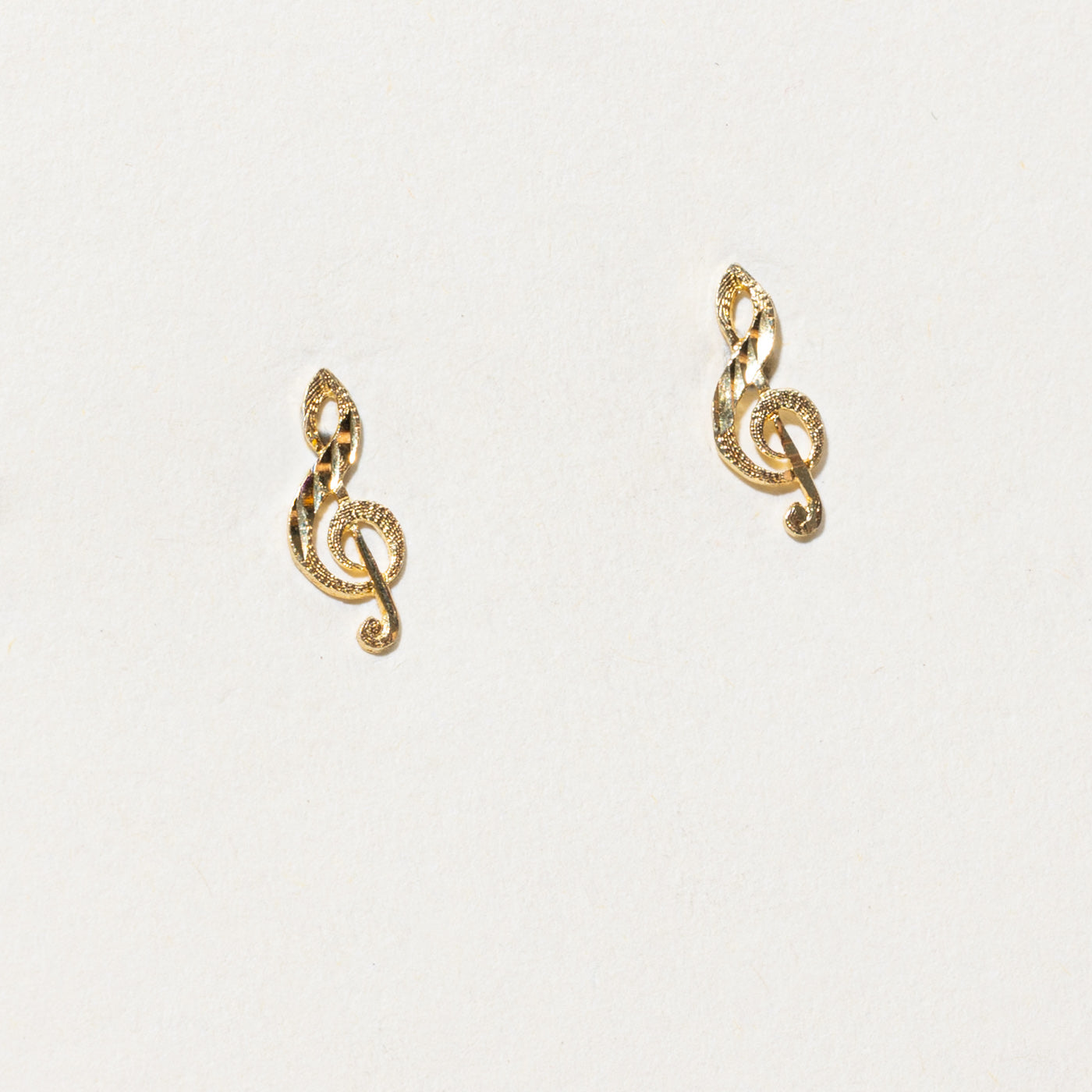 Treble Clef Stud Earrings