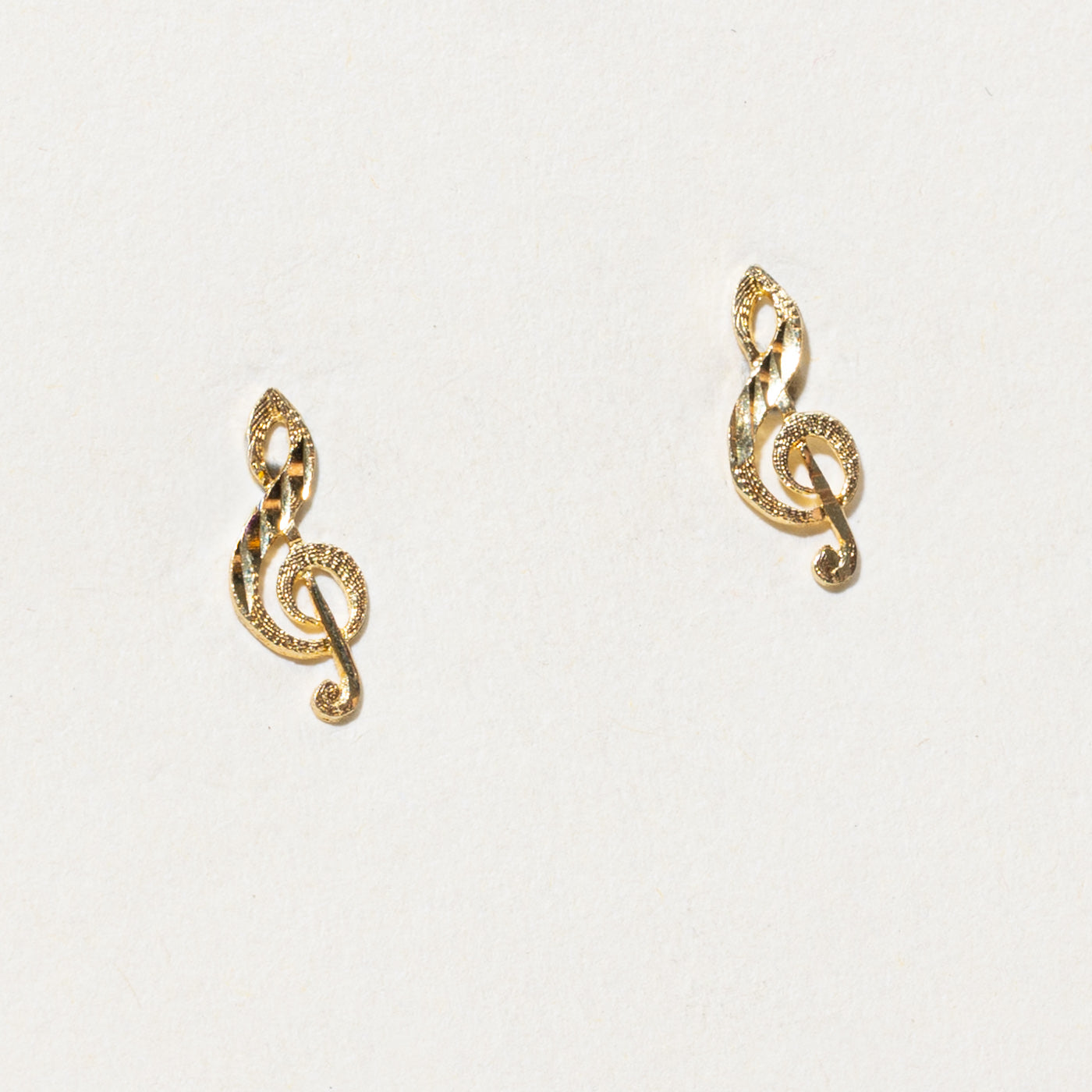 Treble Clef Stud Earrings