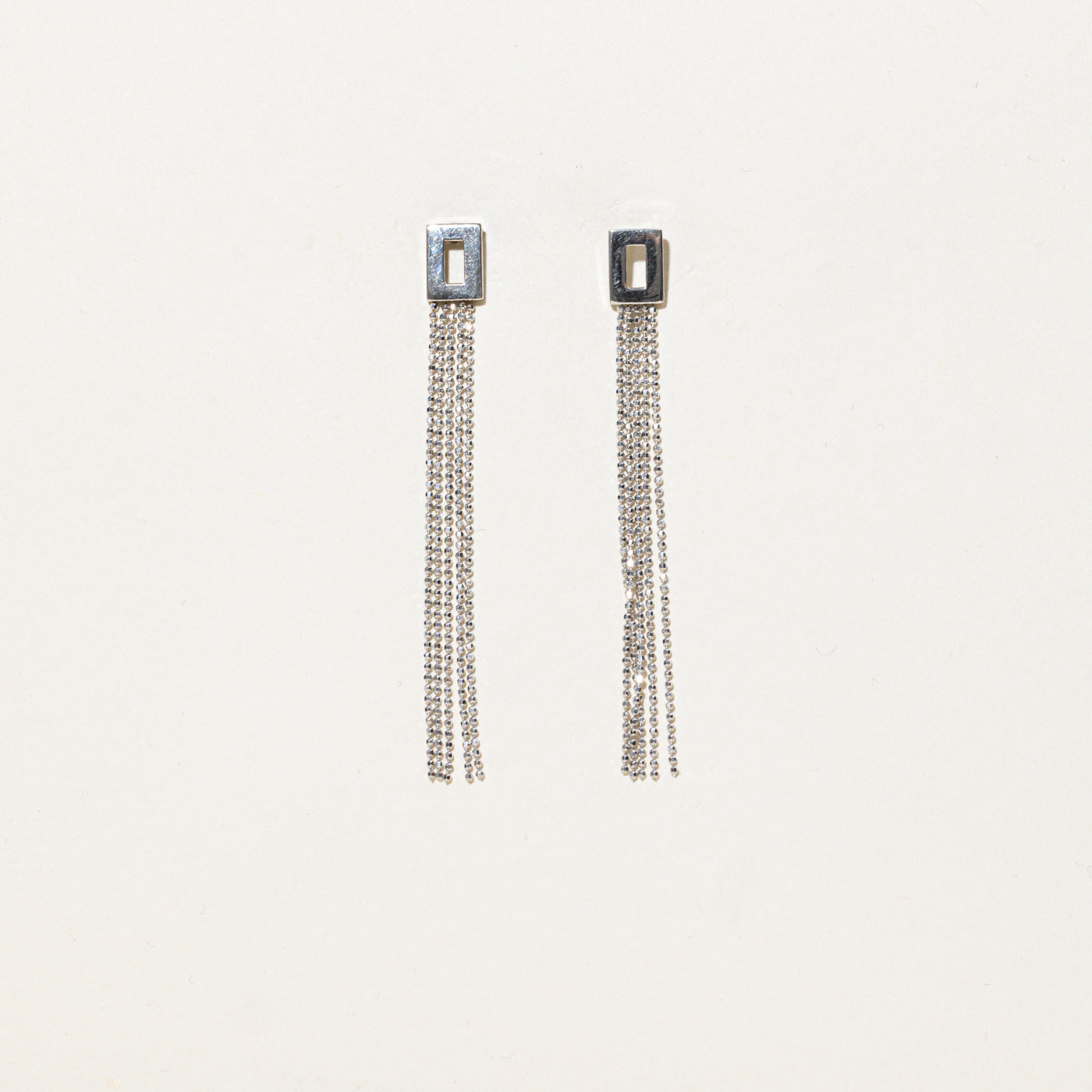 Geometric Tassle Drop Earrings