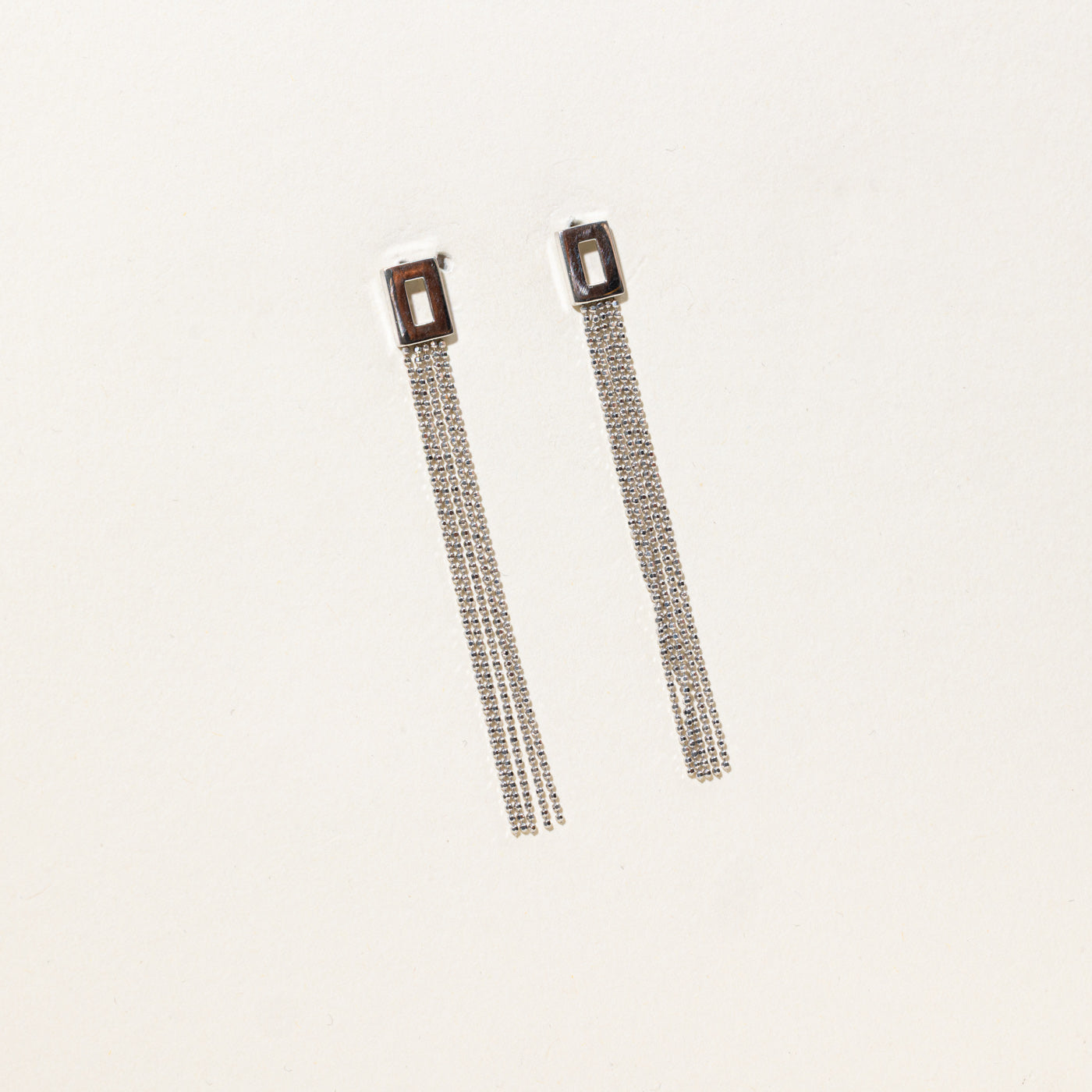 Geometric Tassle Drop Earrings