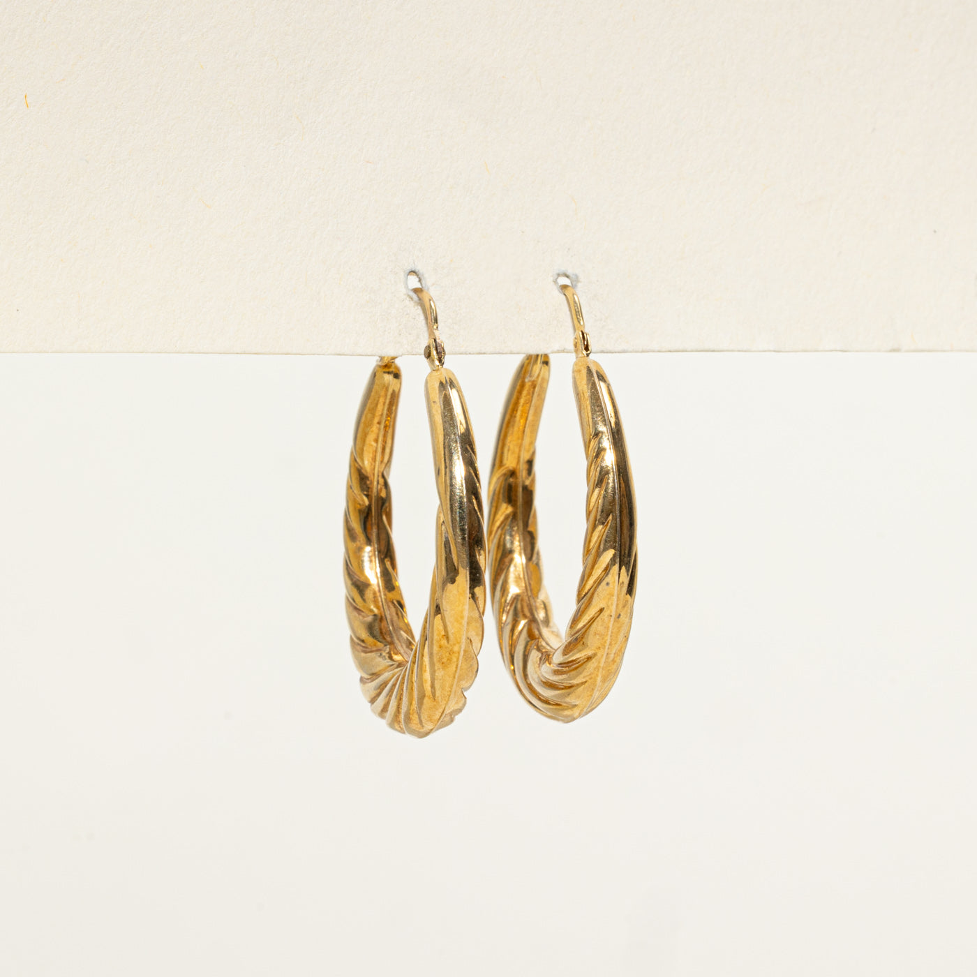 Grooved Hoop Earrings