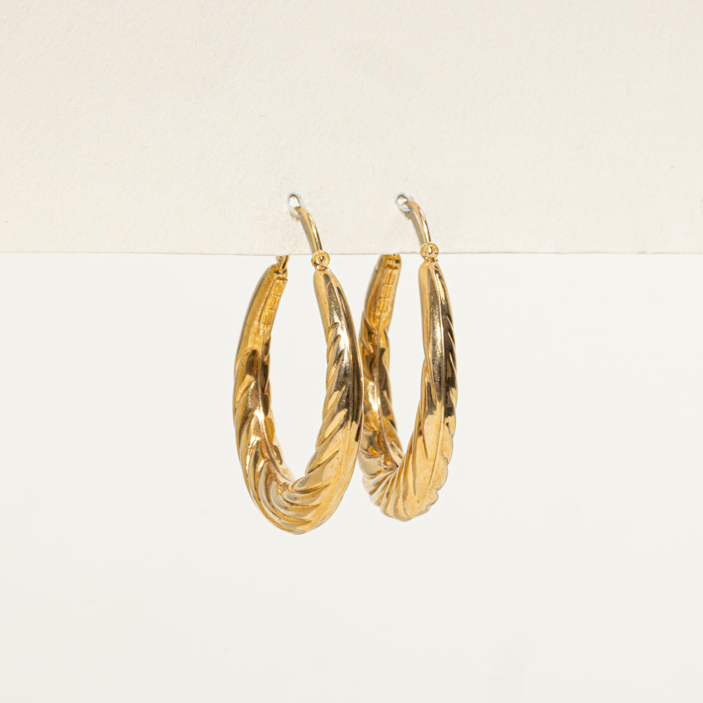 Grooved Hoop Earrings
