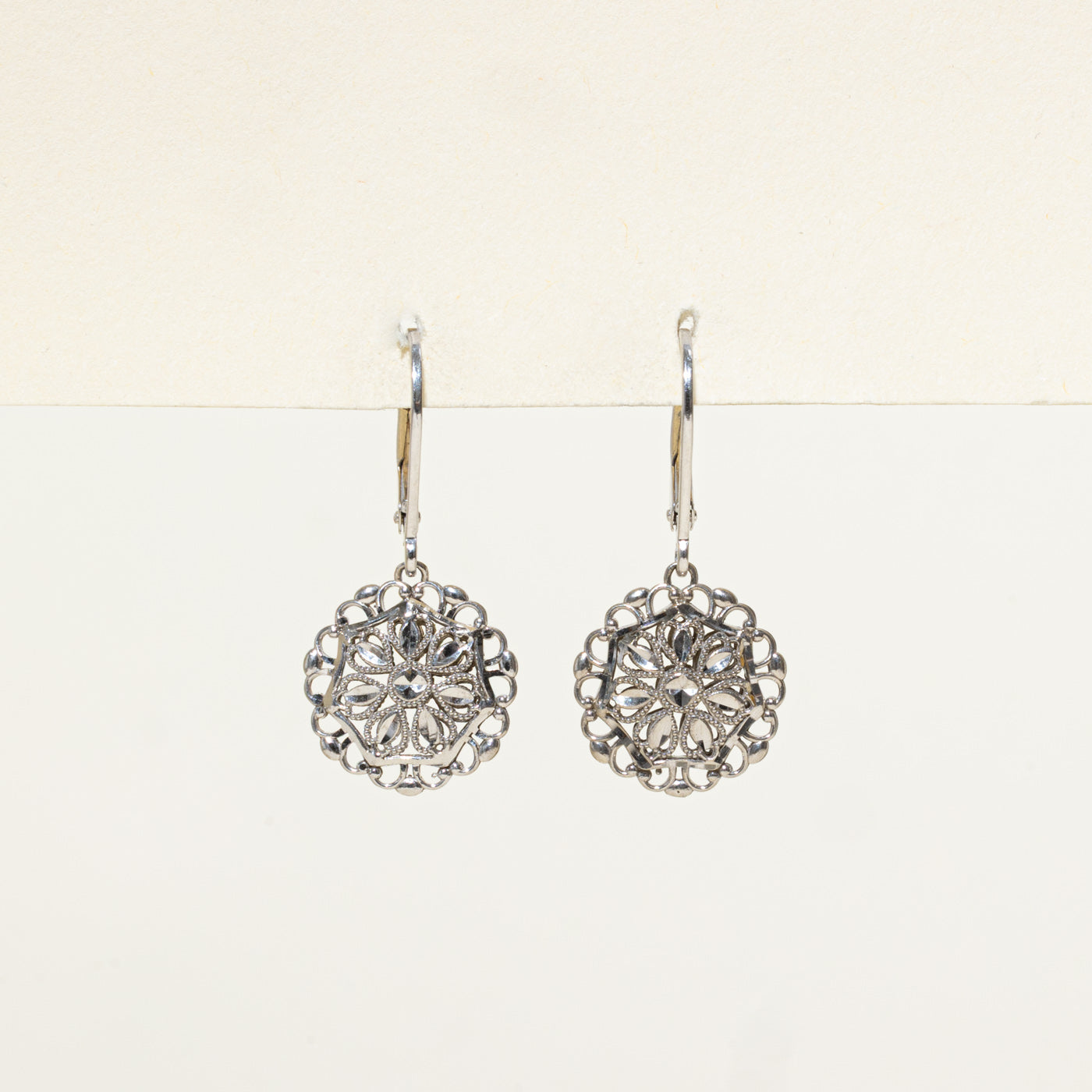 Floral Filigree Drop Earrings