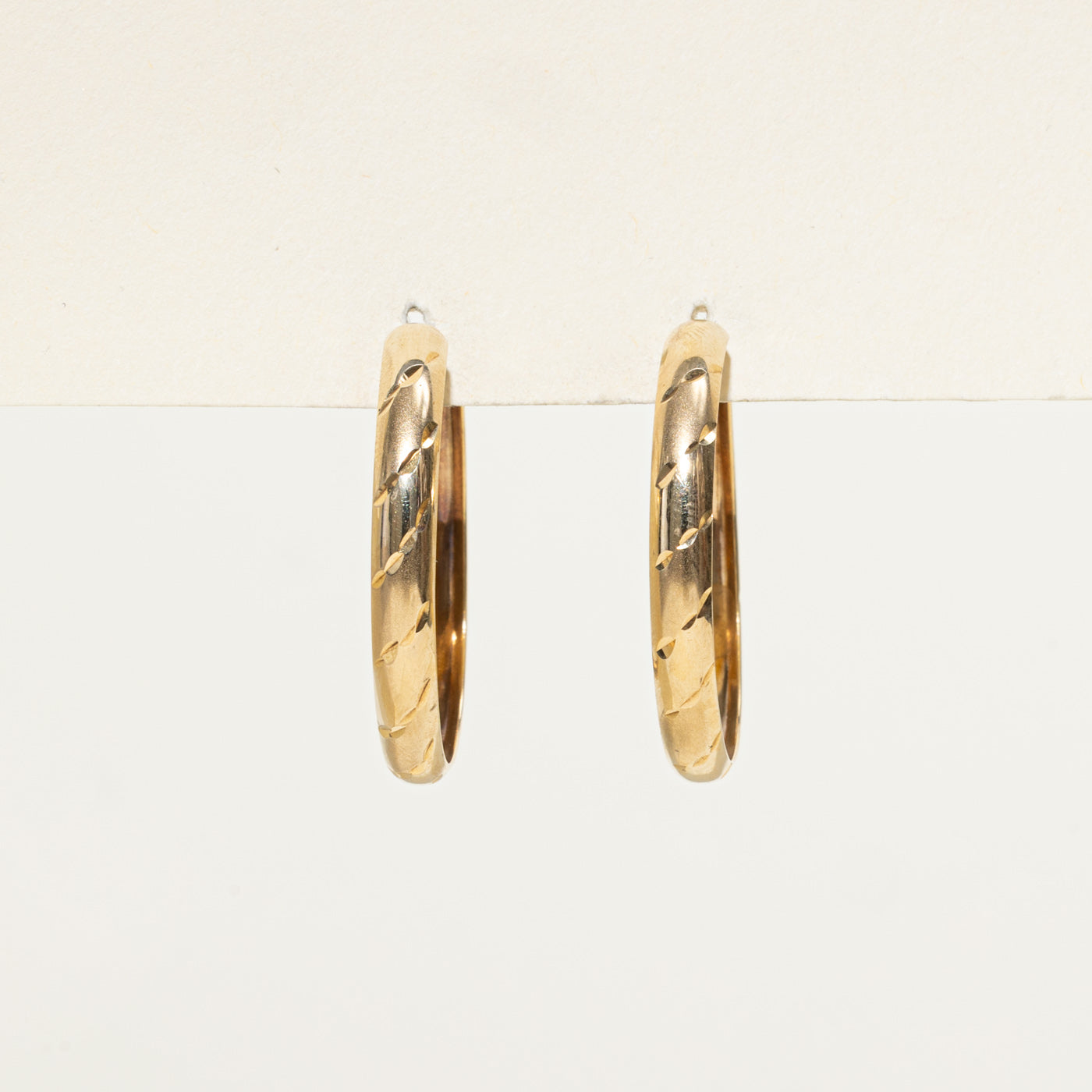 Grooved Hoop Earrings