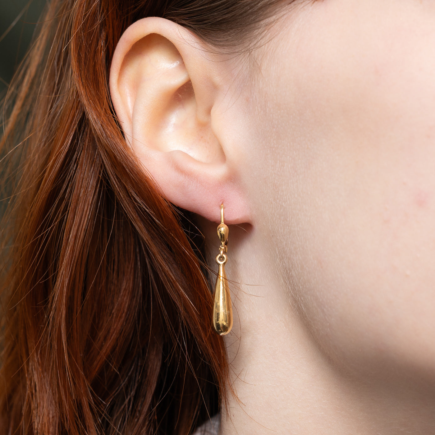 Boucles d'oreilles longues en forme de larme