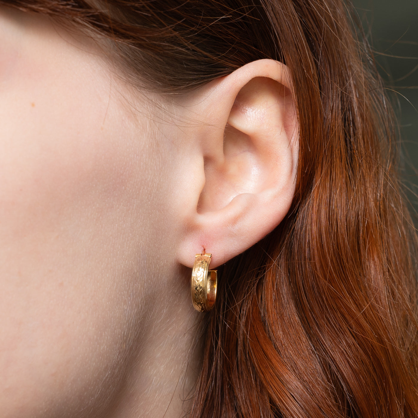 Engraved Hoop Earrings