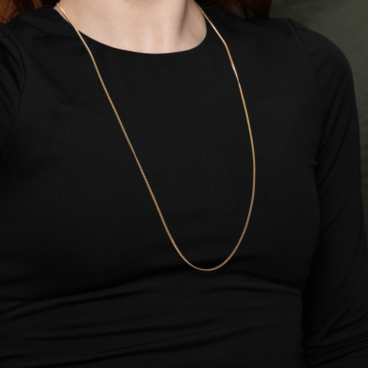 Chaîne gourmette en or jaune 10 carats | 74 cm