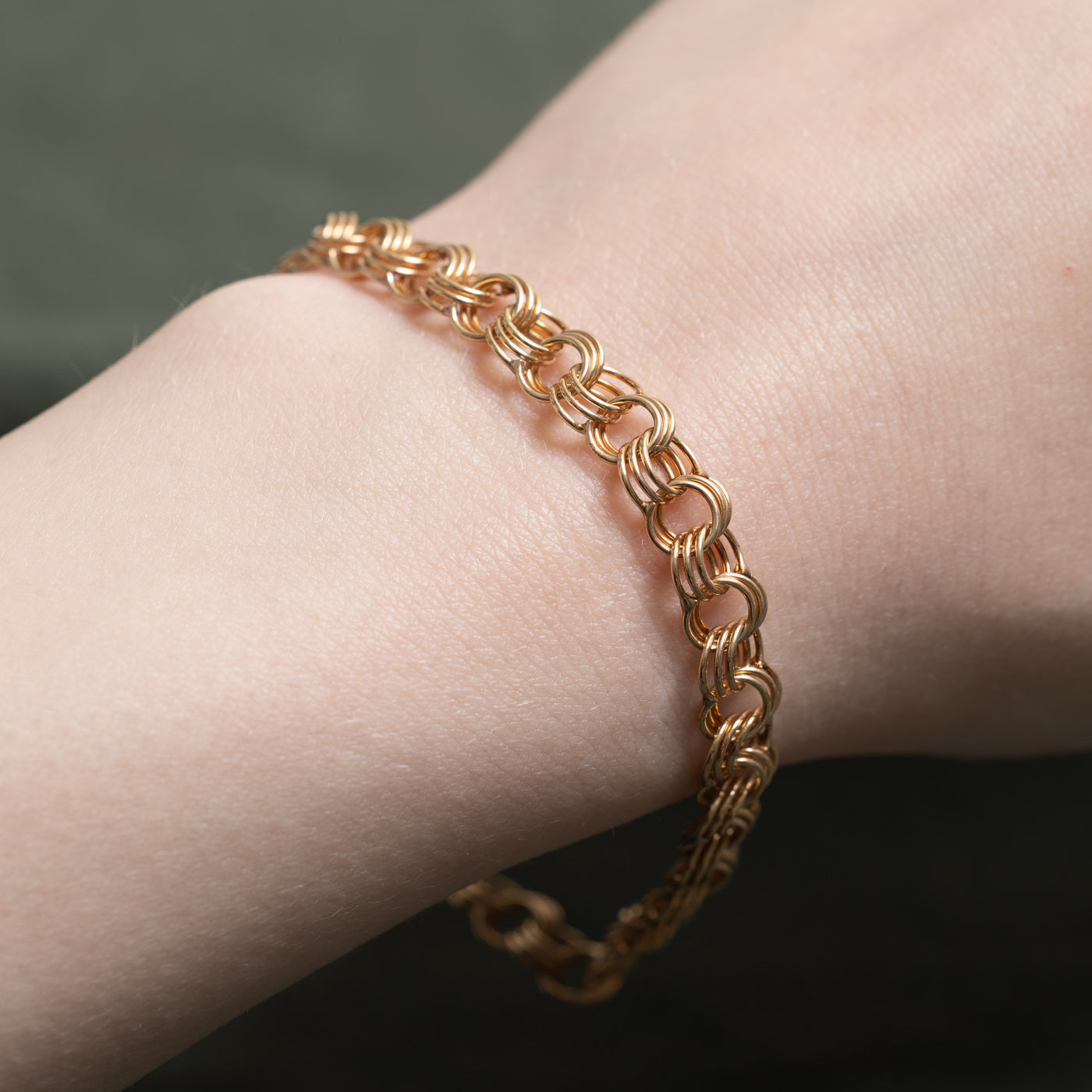 Bracelet à maillons gourmette multiples 10 carats | 19 cm