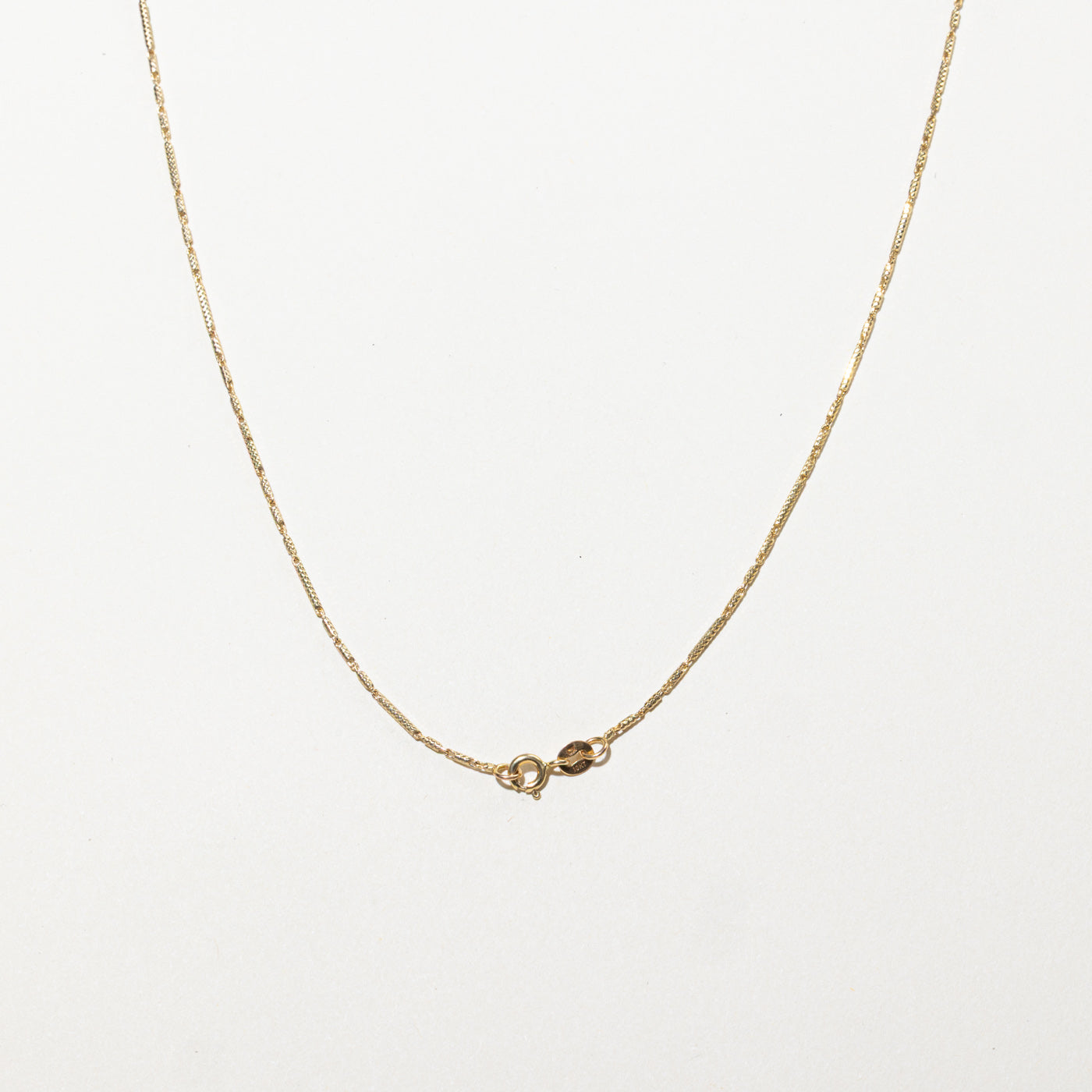 Chaîne à maillons texturés en or jaune 10 carats | 45,7 cm