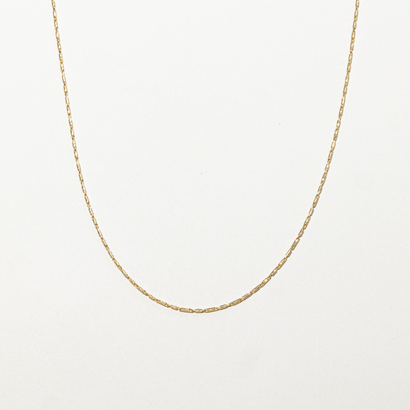 Chaîne en or jaune 10 carats à mailles orge | 50 cm