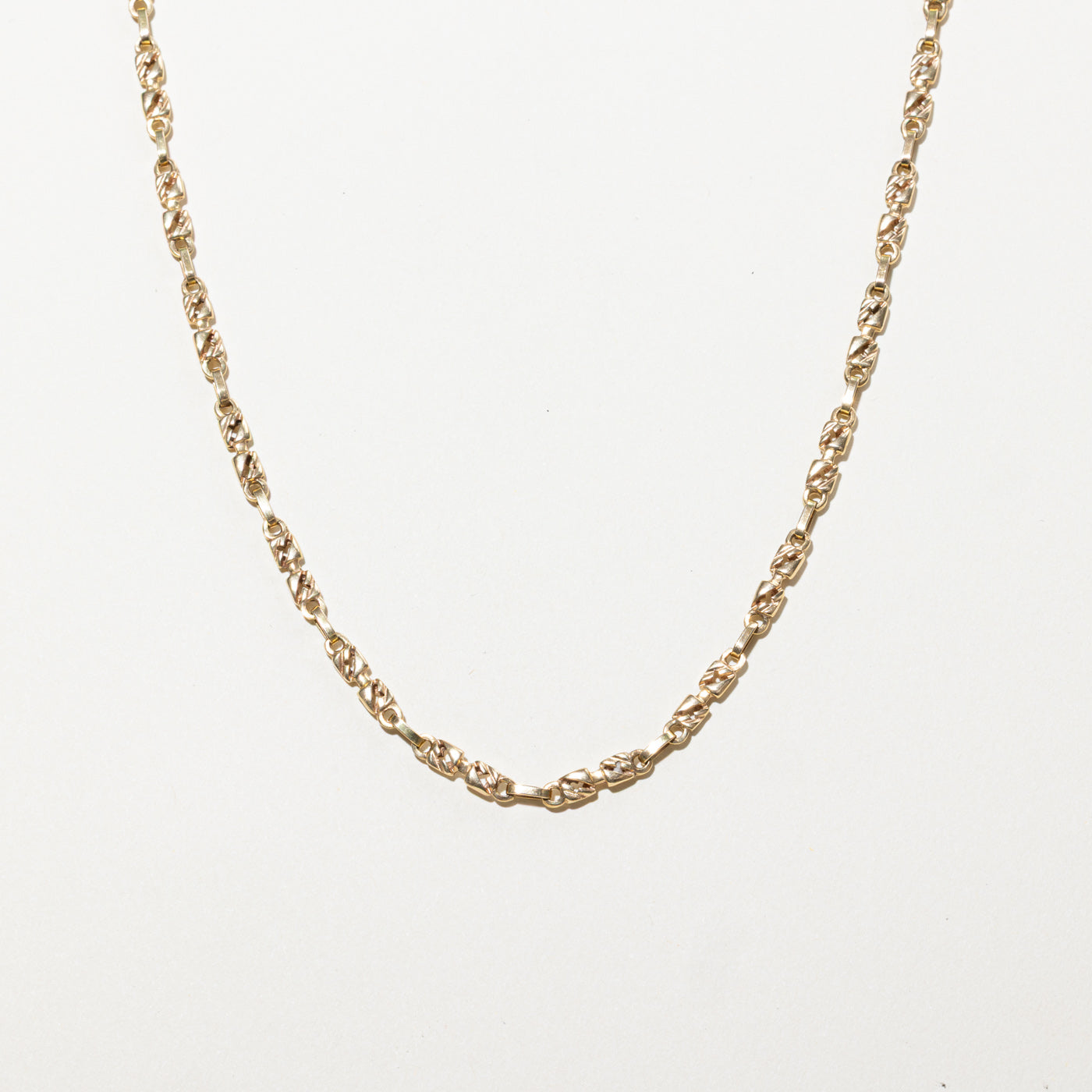 Chaîne à maillons fantaisie en or jaune 14 carats | 51 cm