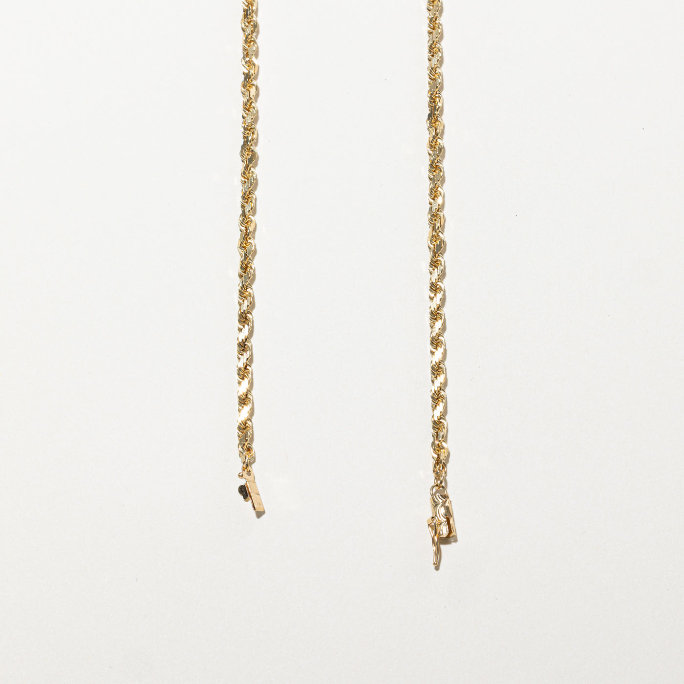 Chaîne corde en or jaune 14 carats | 51 cm