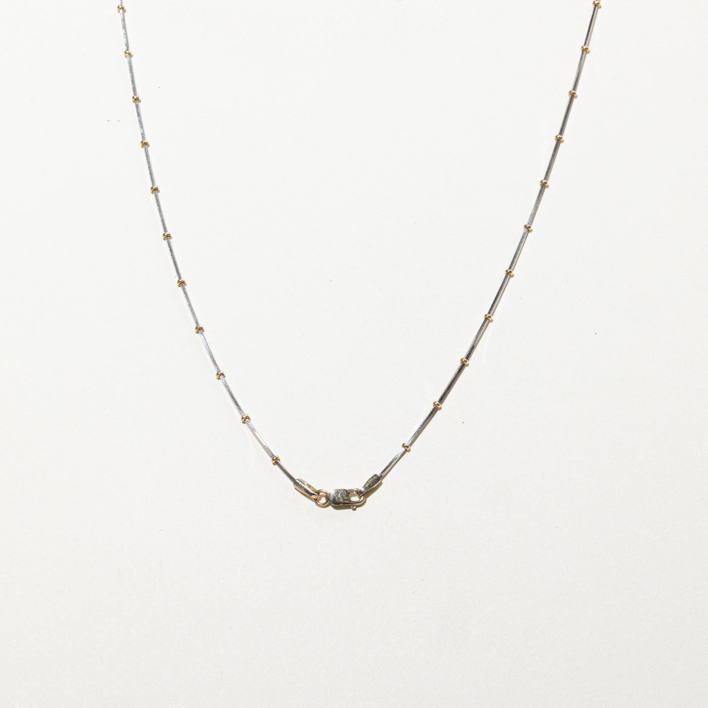 14k Two Tone Gold Satellite Chain | 16"