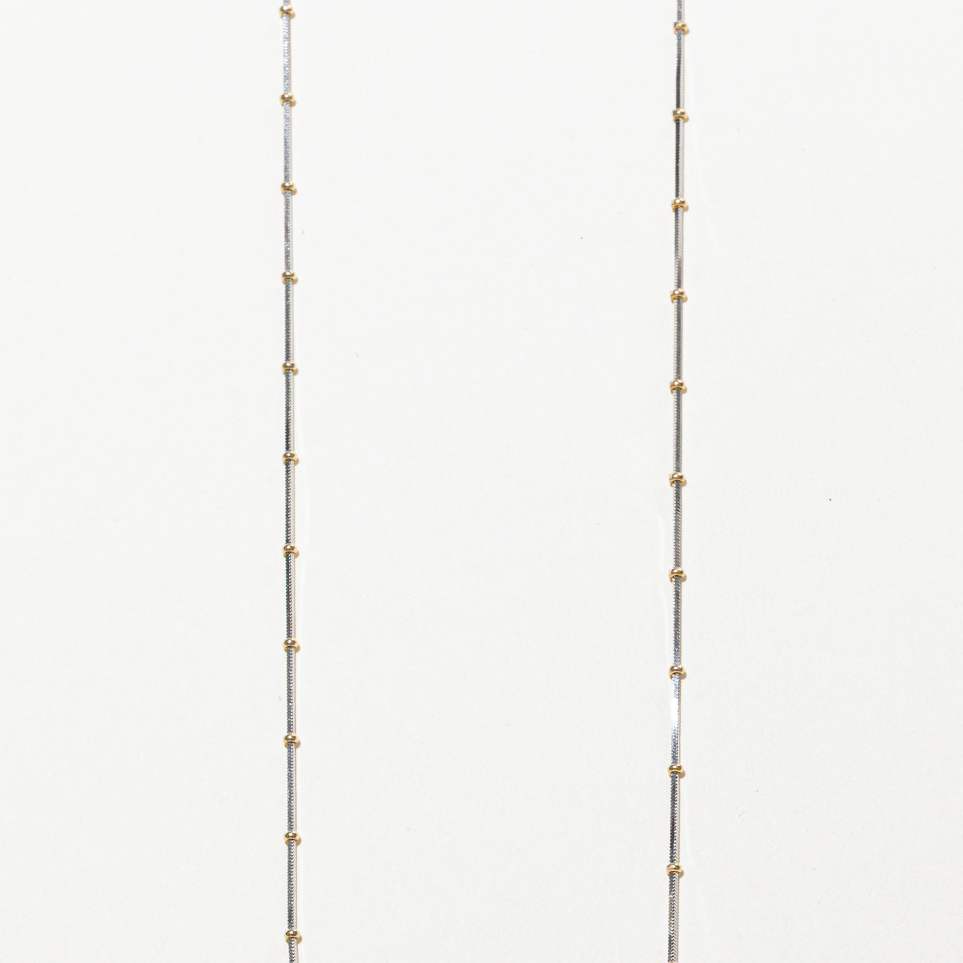 14k Two Tone Gold Satellite Chain | 16"