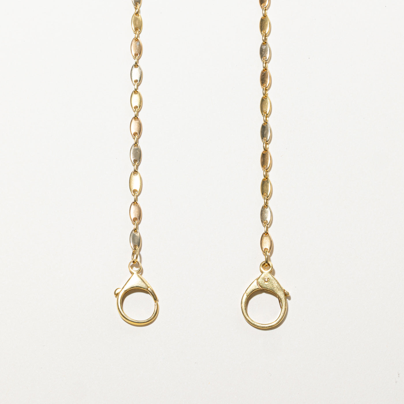 Chaîne à maillons plats ovales en or jaune 18 carats | 66 cm