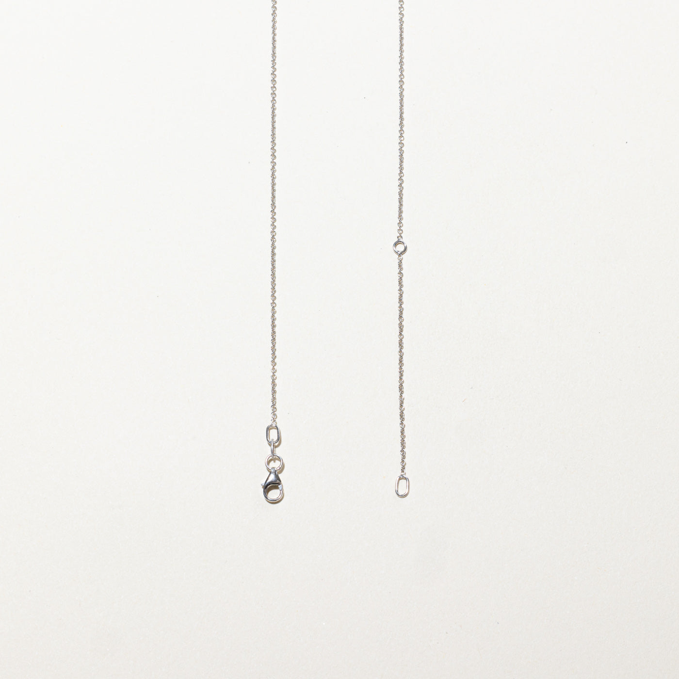 18k White Gold Cable Link Chain | 18"