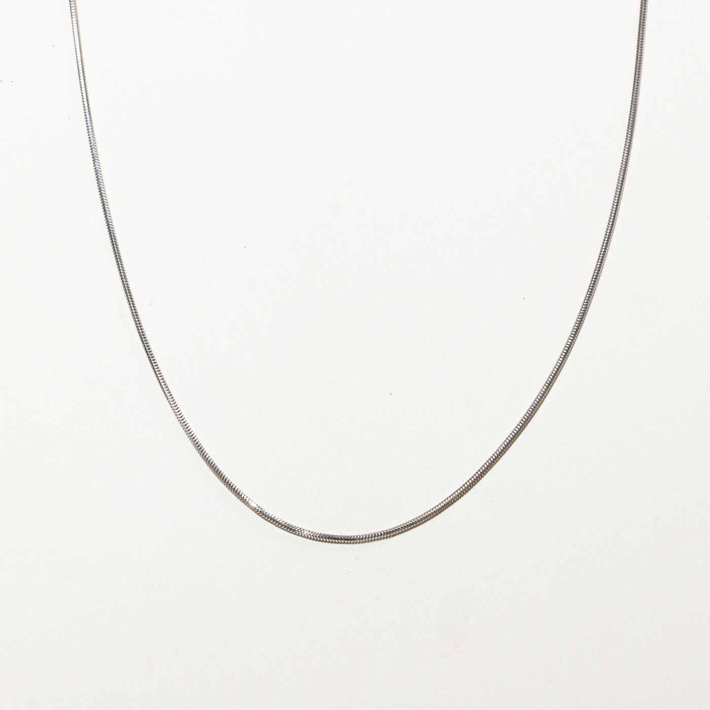 18k White Gold Snake Chain | 17"