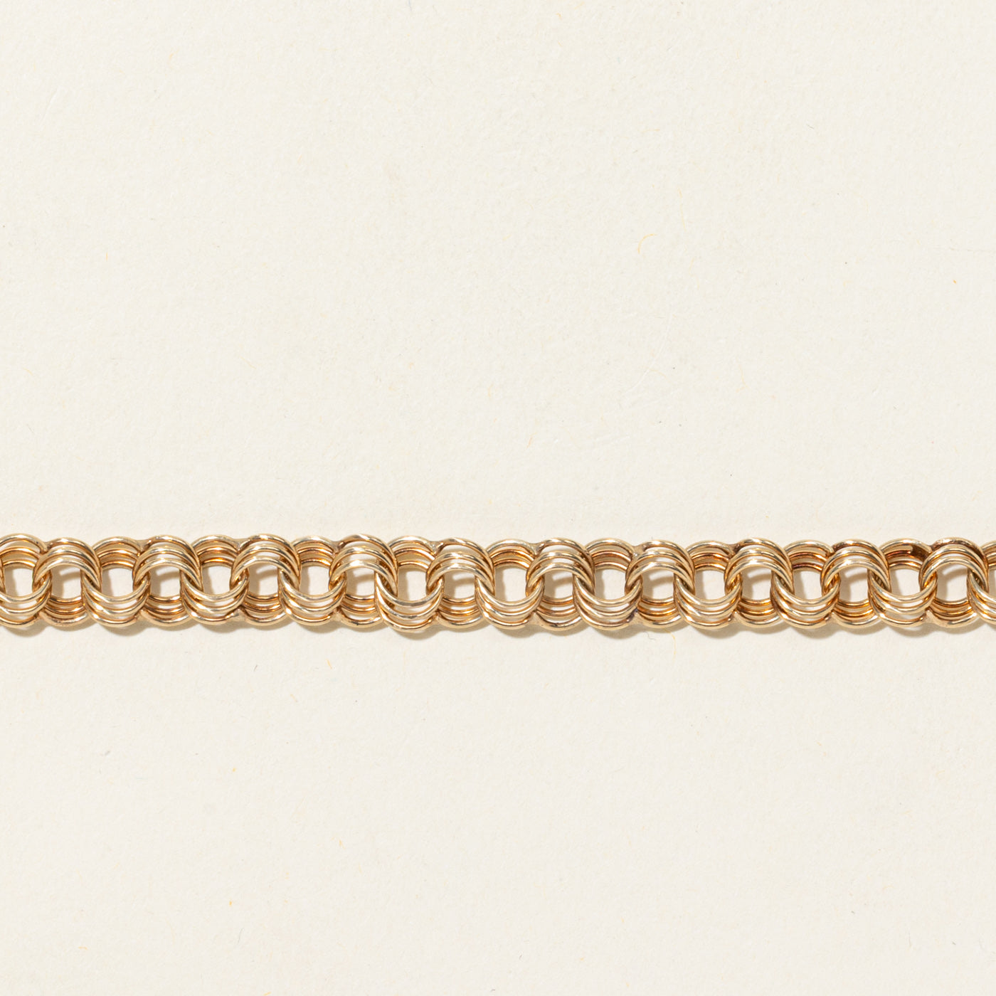 Bracelet à maillons gourmette multiples 10 carats | 19 cm