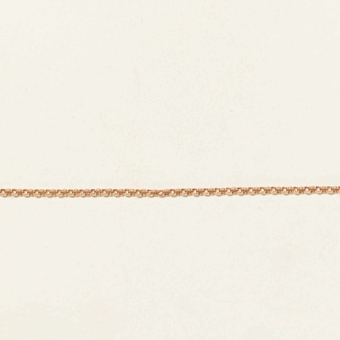 Bracelet chaîne rolo en or rose 10 carats | 19 cm
