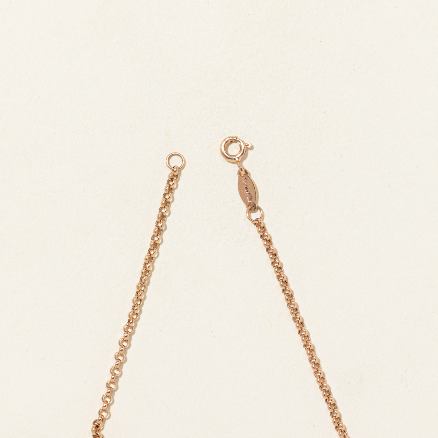 Bracelet chaîne rolo en or rose 10 carats | 19 cm