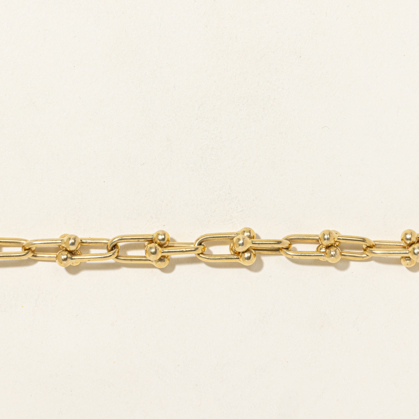 Bracelet chaîne en or jaune 18 carats, inspiré de la quincaillerie | 20 cm