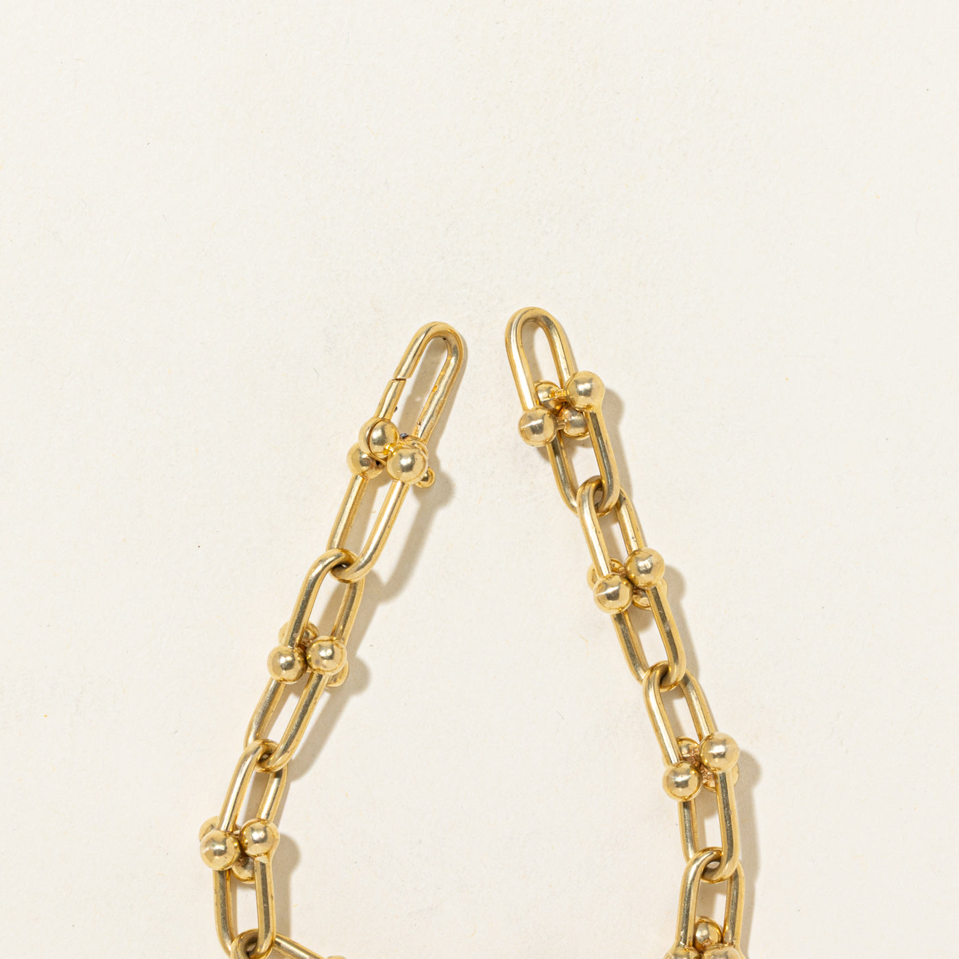 Bracelet chaîne en or jaune 18 carats, inspiré de la quincaillerie | 20 cm