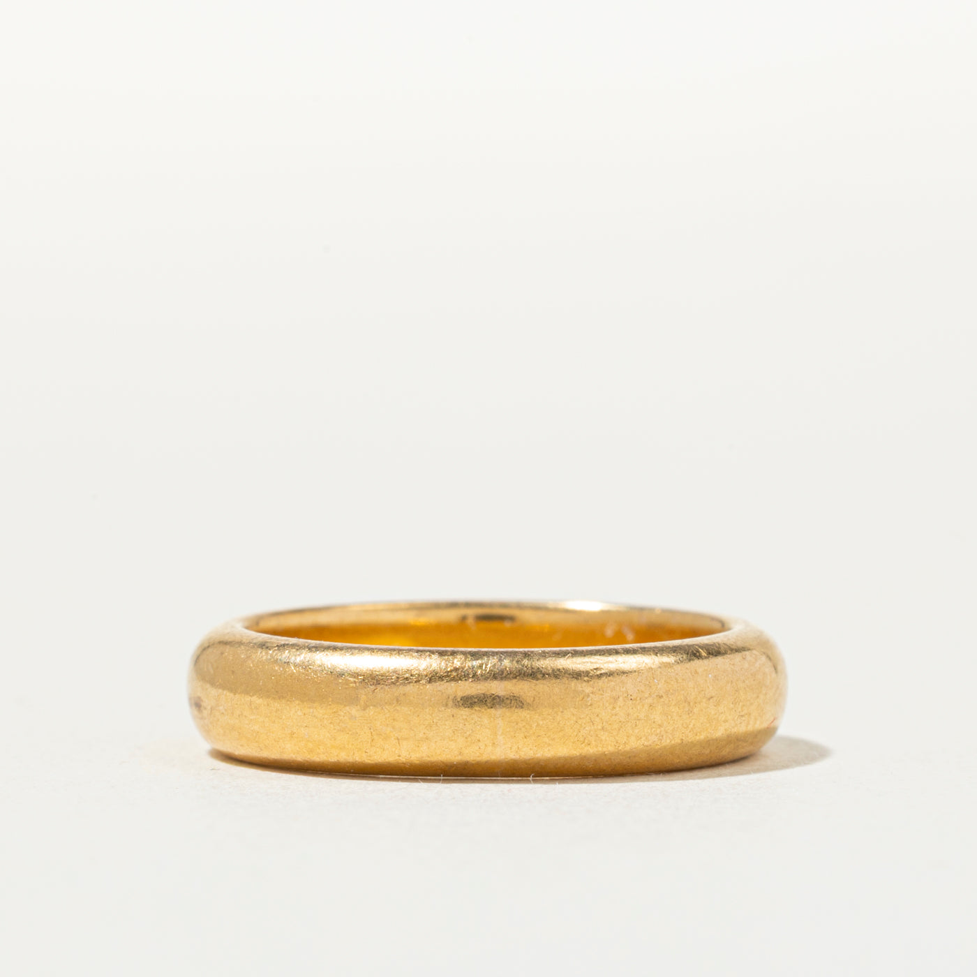22k Yellow Gold Plain Band | 4mm | SZ 5.5