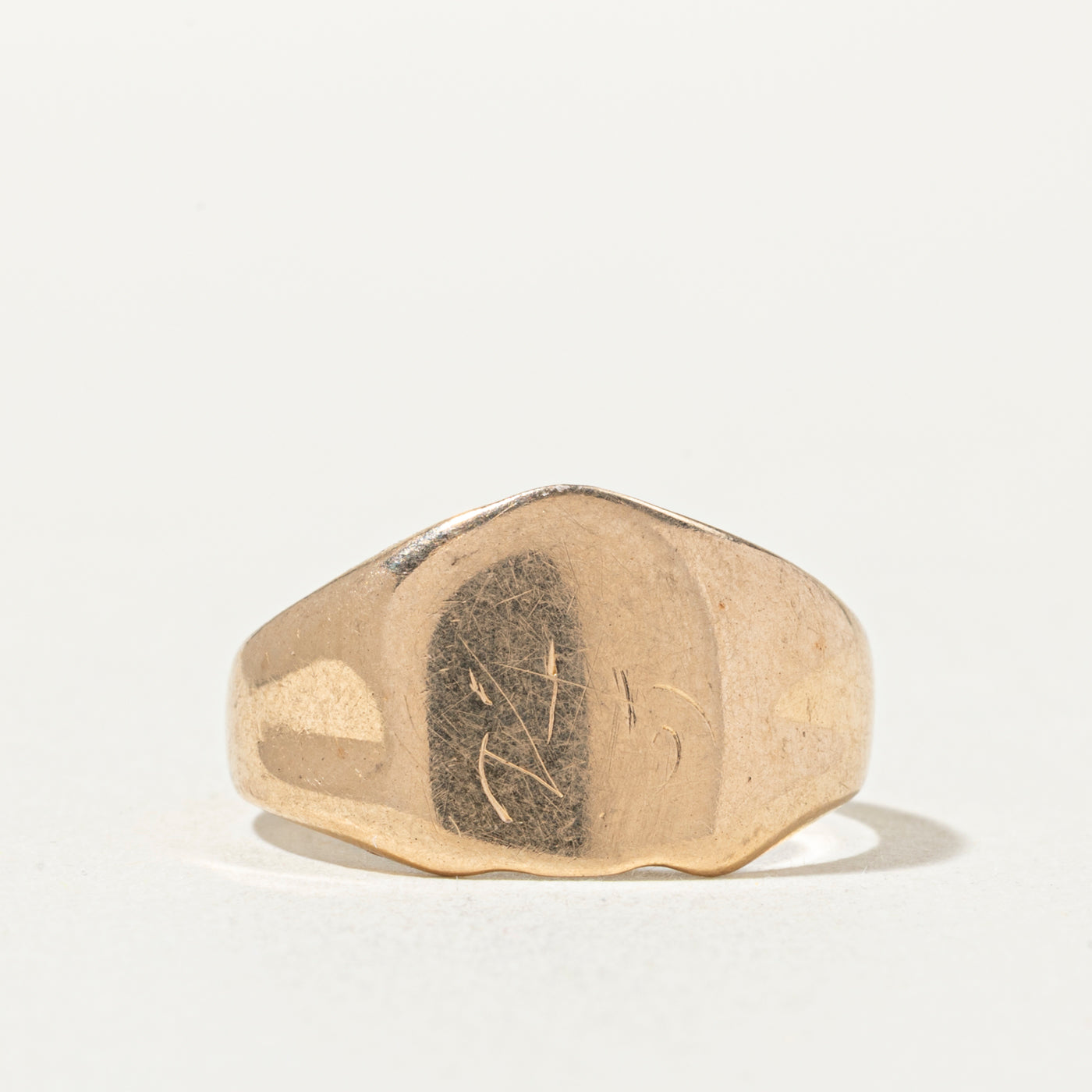 14k Plain Signet Ring | SZ 5.75