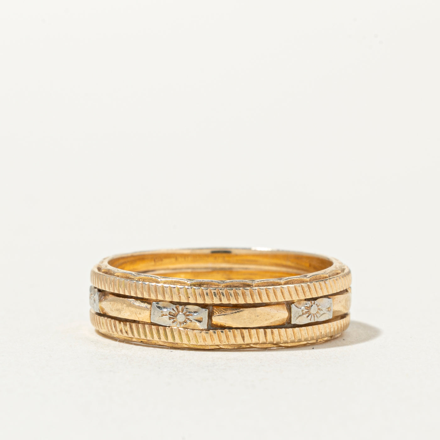 Vintage Canadian 14k Engraved Band | 5mm | SZ 6.25