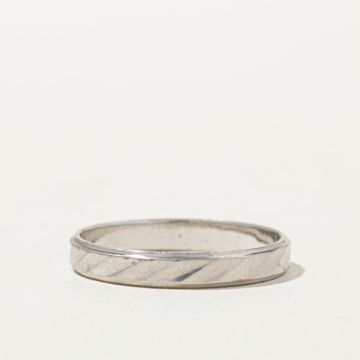 Platinum Grooved Band | 3mm | SZ 9.25