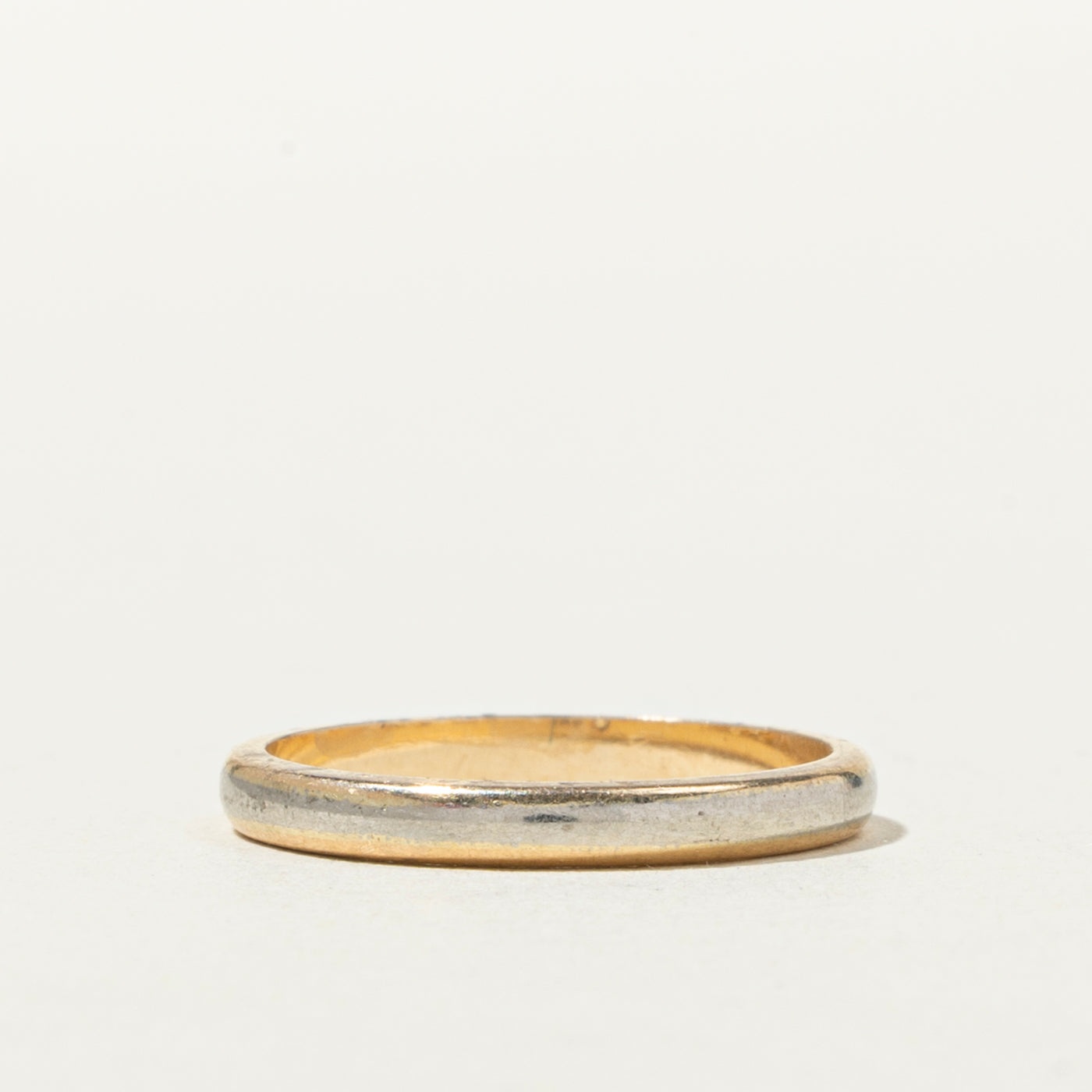 14k Two Tone Gold Thin Stacking Band | 2mm | SZ 5