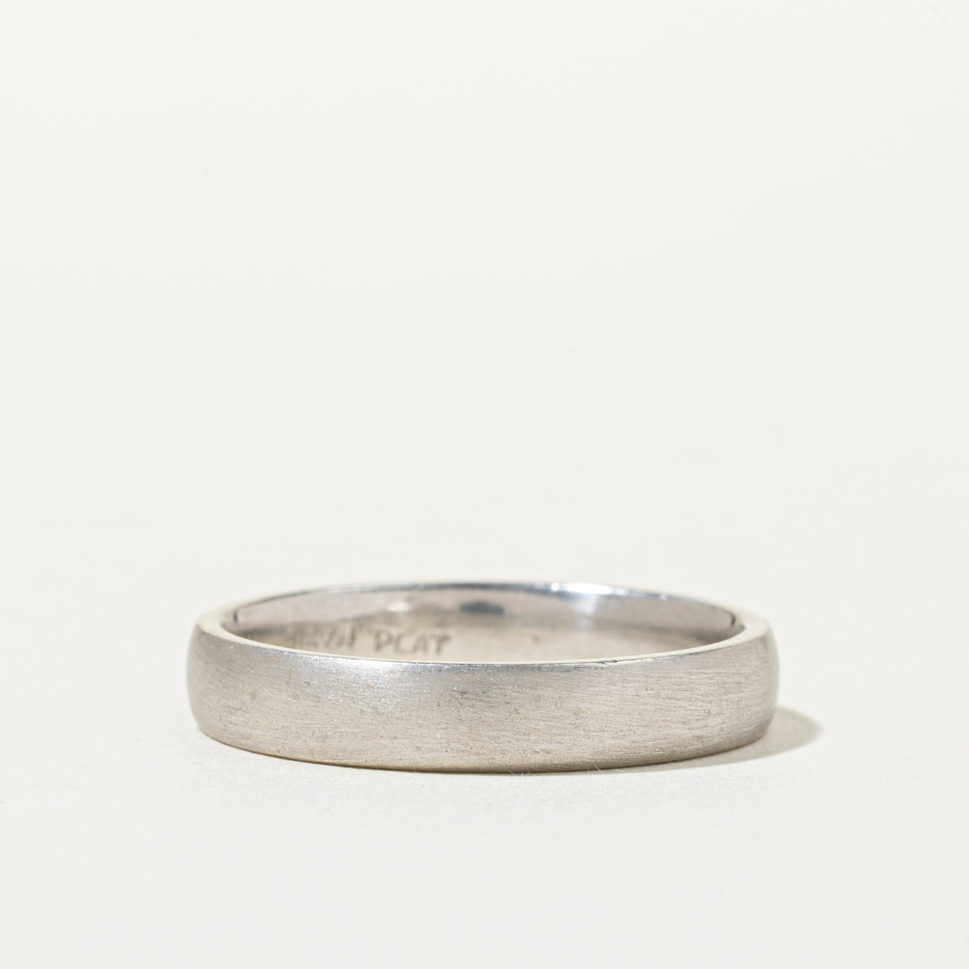 Platinum Brushed Matte Band | 3.75mm | SZ 9.75