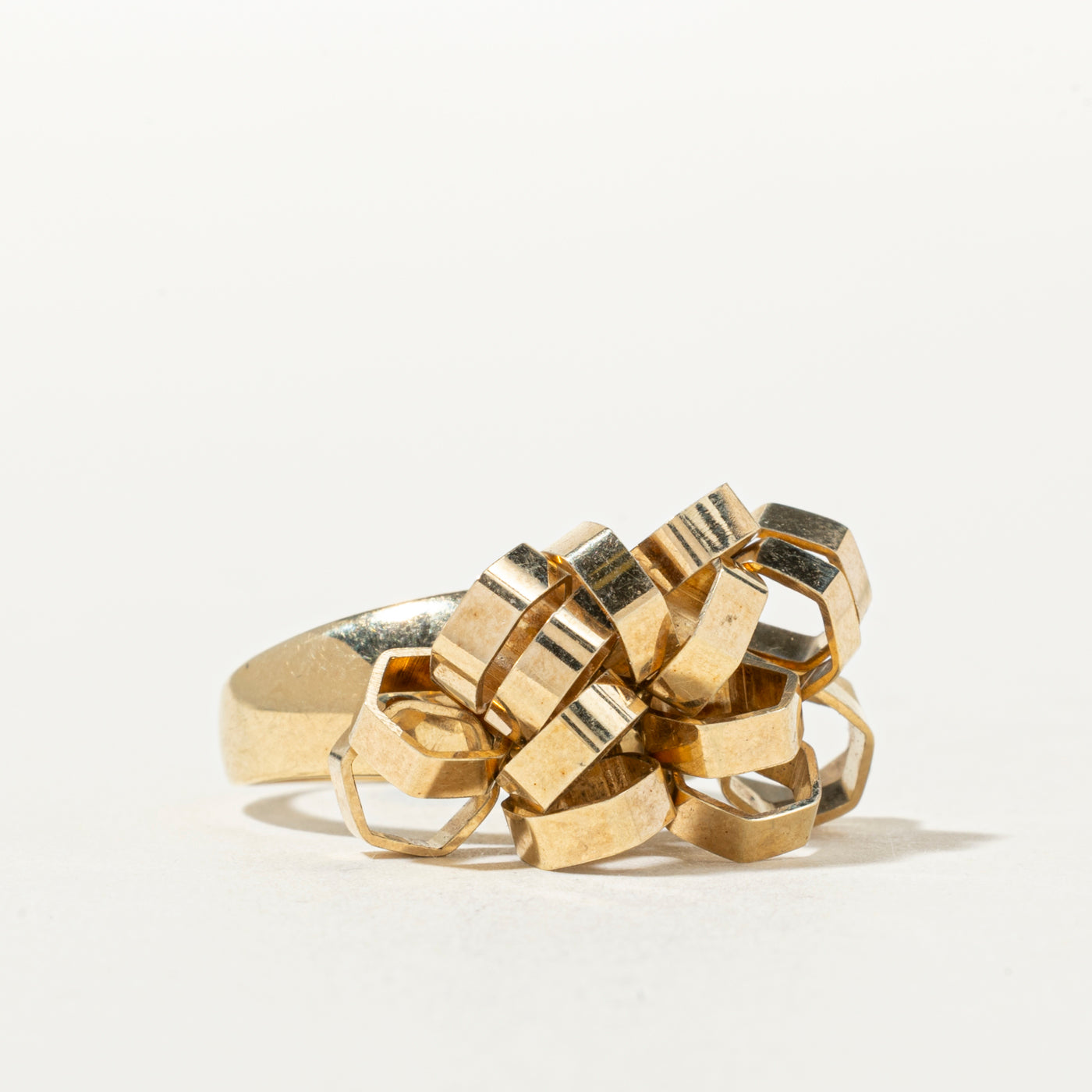 14k Geometric Cocktail Ring | SZ 7