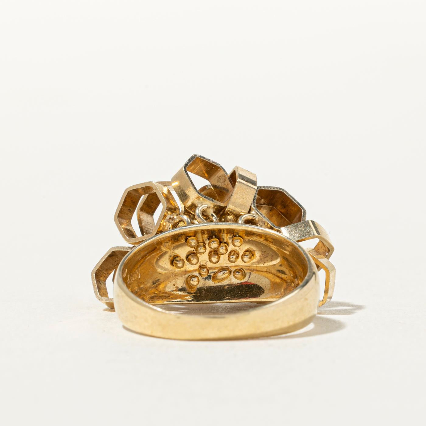 14k Geometric Cocktail Ring | SZ 7