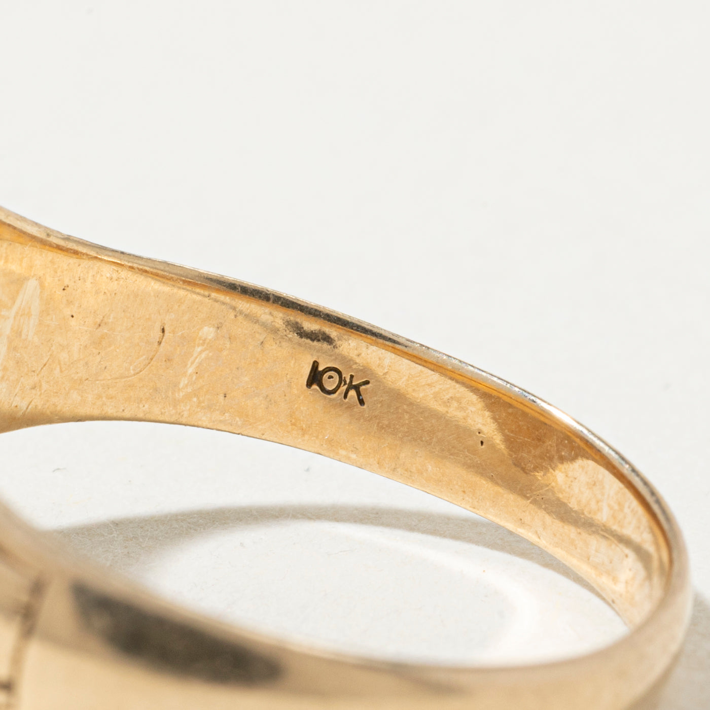 10k "RJC" Initial Engraved Signet Ring | SZ 9