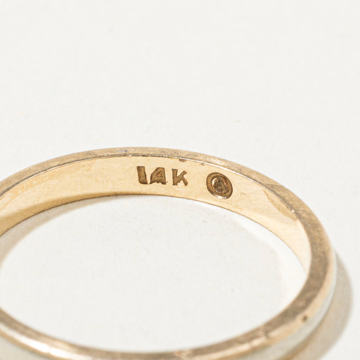 14k Two Tone Gold Thin Stacking Band | 2mm | SZ 5
