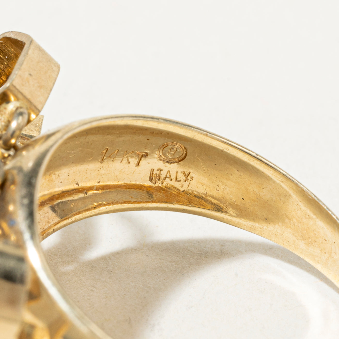 14k Geometric Cocktail Ring | SZ 7