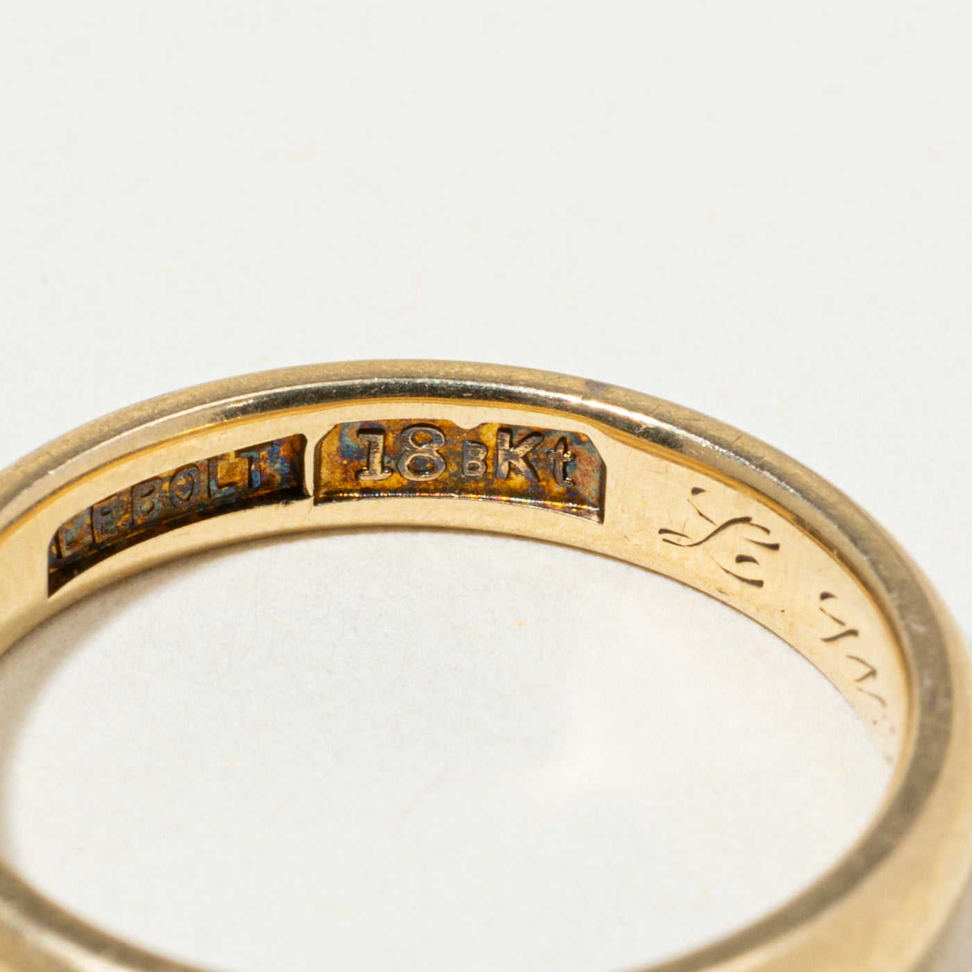 'Lebolt & Co.' Antique 18k Yellow Gold Band | 3mm | SZ 5.75