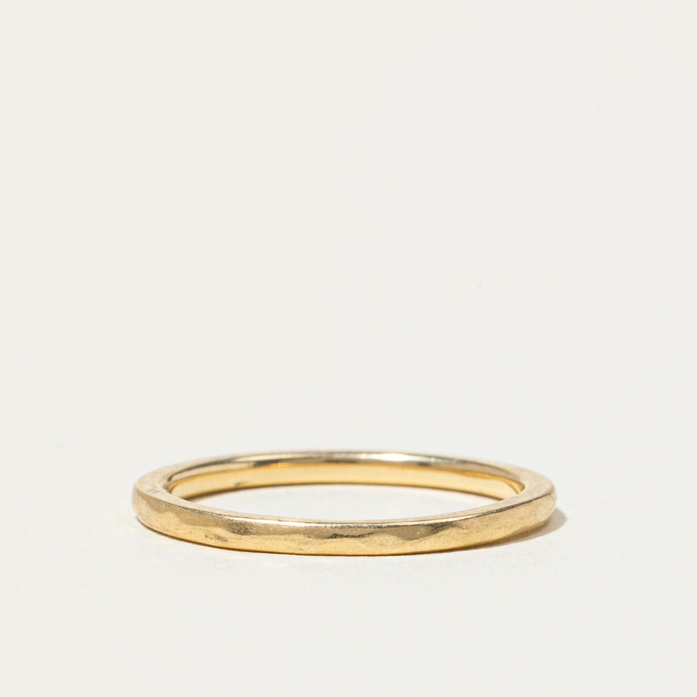 18k Hammered Stacking Band | 1.25mm | SZ 6