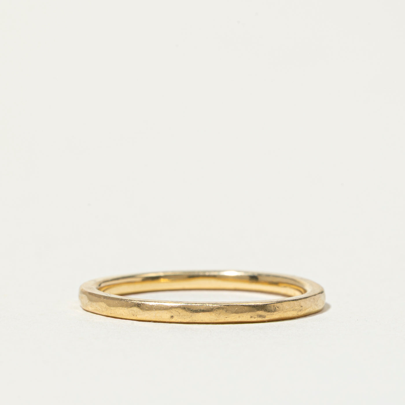 18k Hammered Stacking Band | 1.25mm | SZ 6