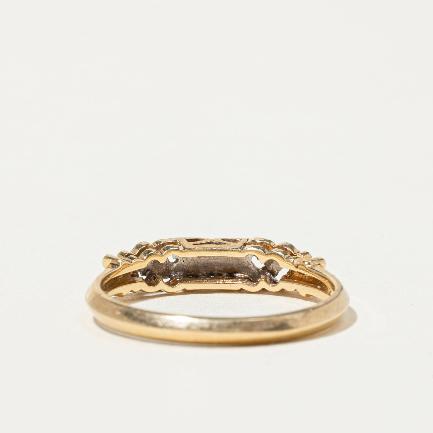 14k Textured Floral Ring | 2mm | SZ 6.25