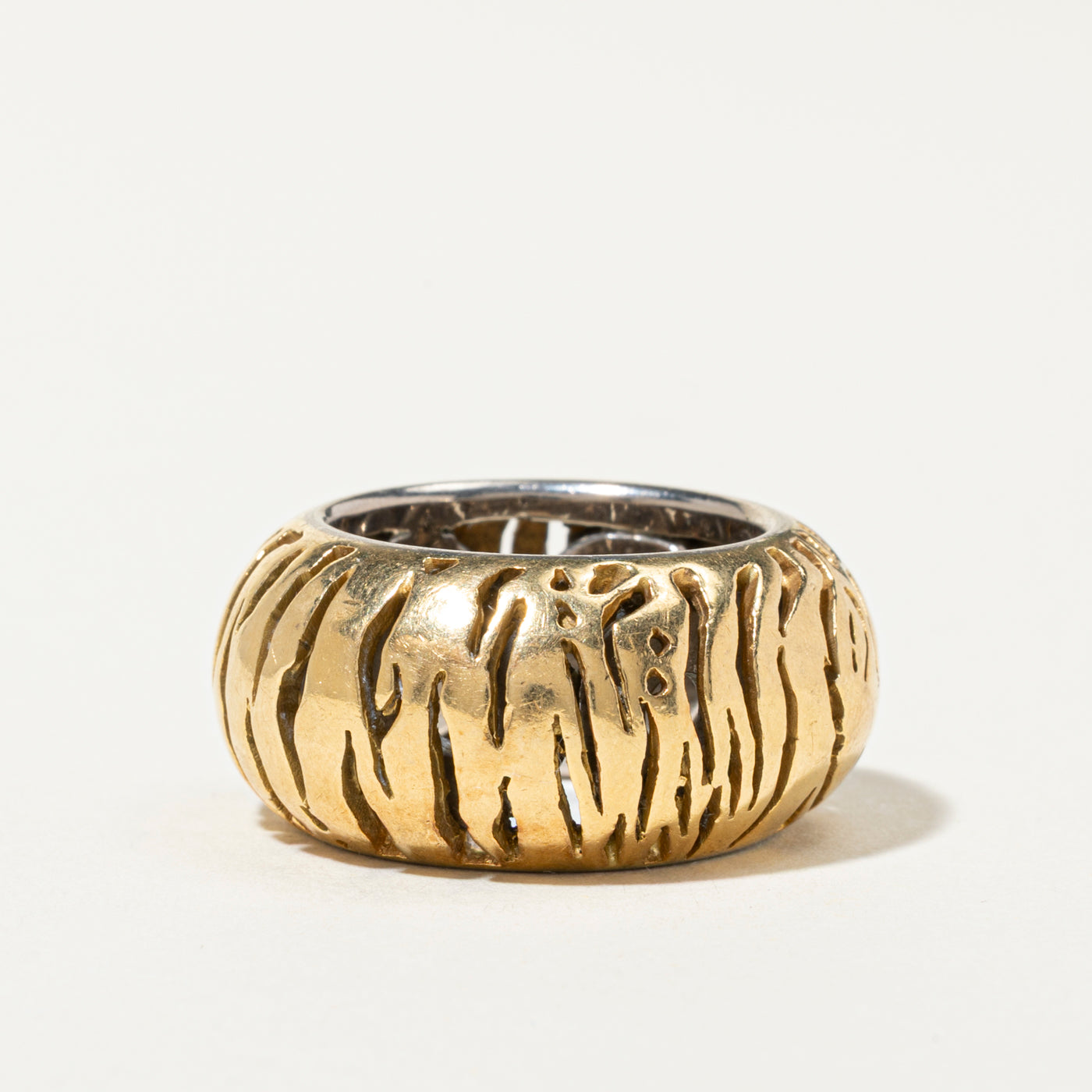 18k Openwork Textured Donut Band | 13mm | SZ 7