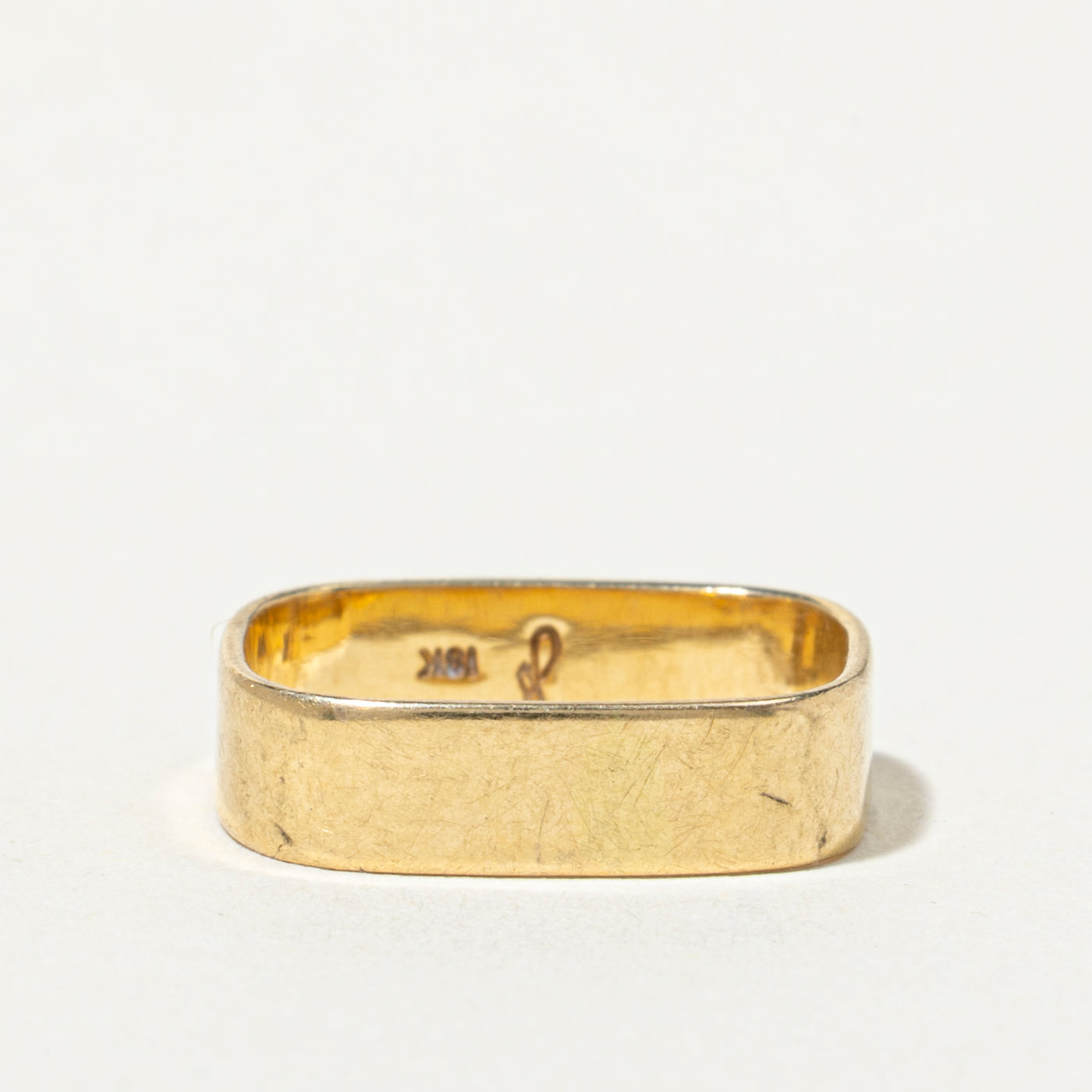 18k Soft Square Band | 4mm | SZ 3.75