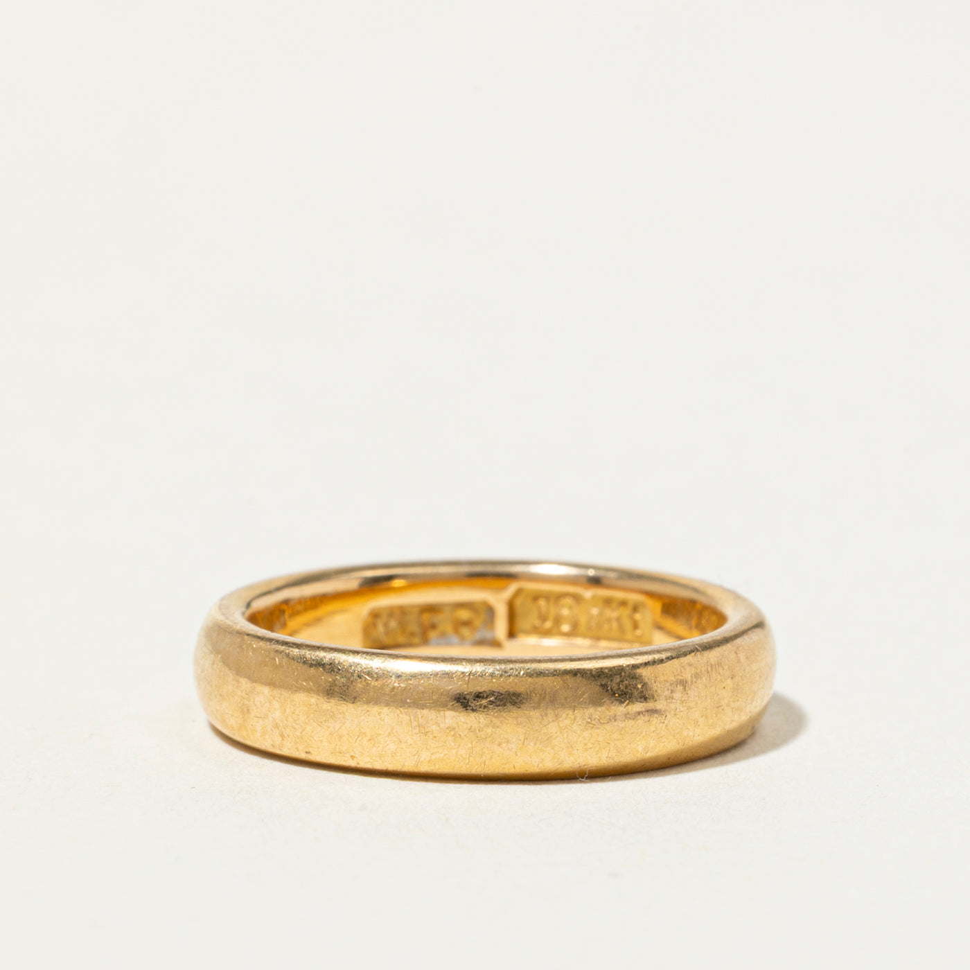 18k Yellow Gold Plain Band | 4mm | SZ 4.75
