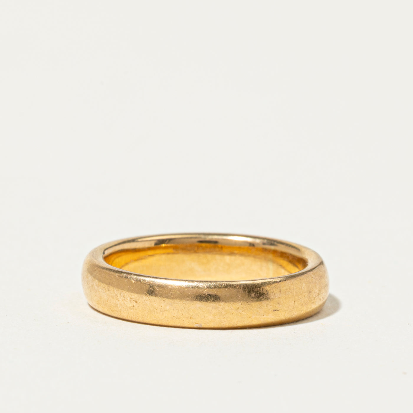 18k Yellow Gold Plain Band | 4mm | SZ 4.75