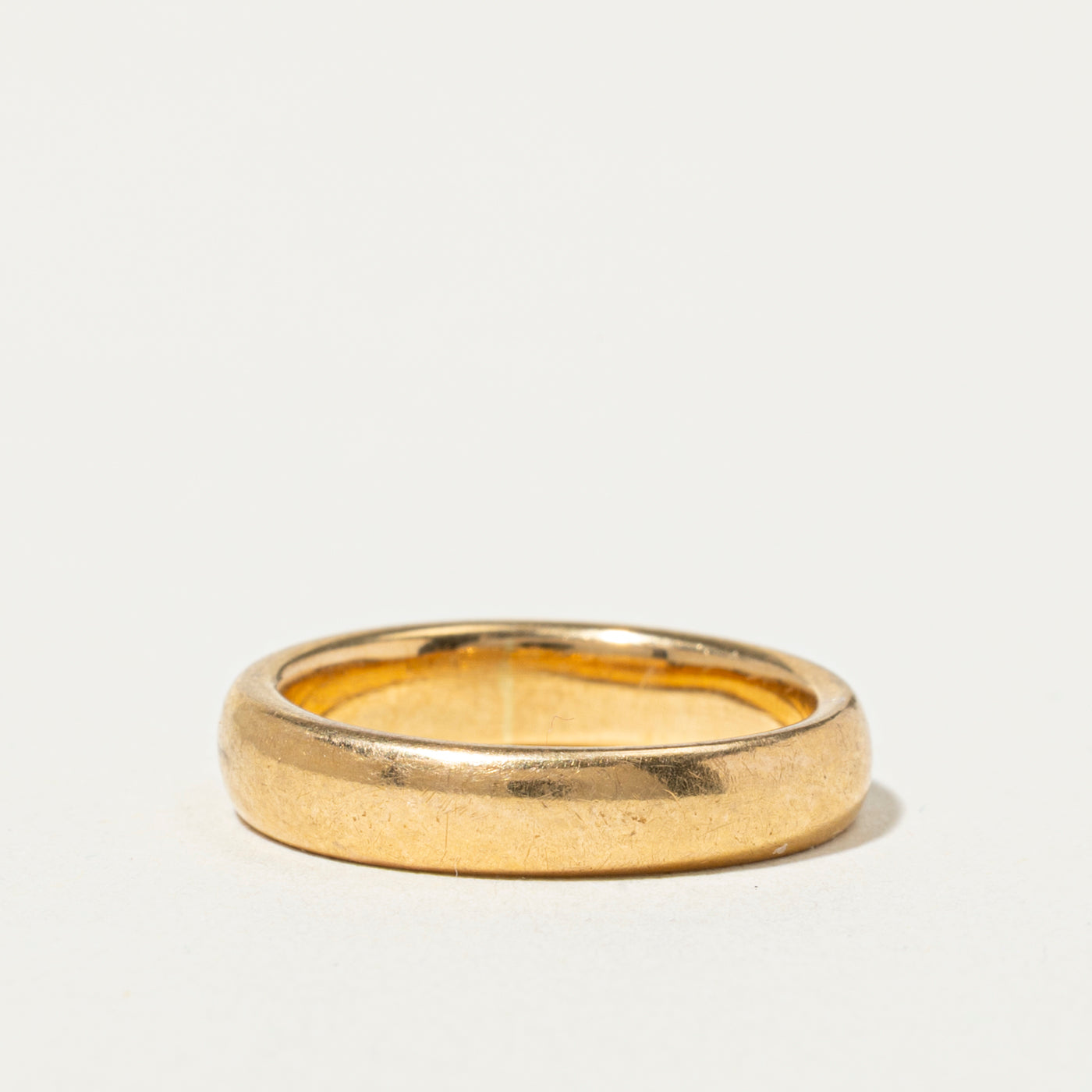 18k Yellow Gold Plain Band | 4mm | SZ 4.75