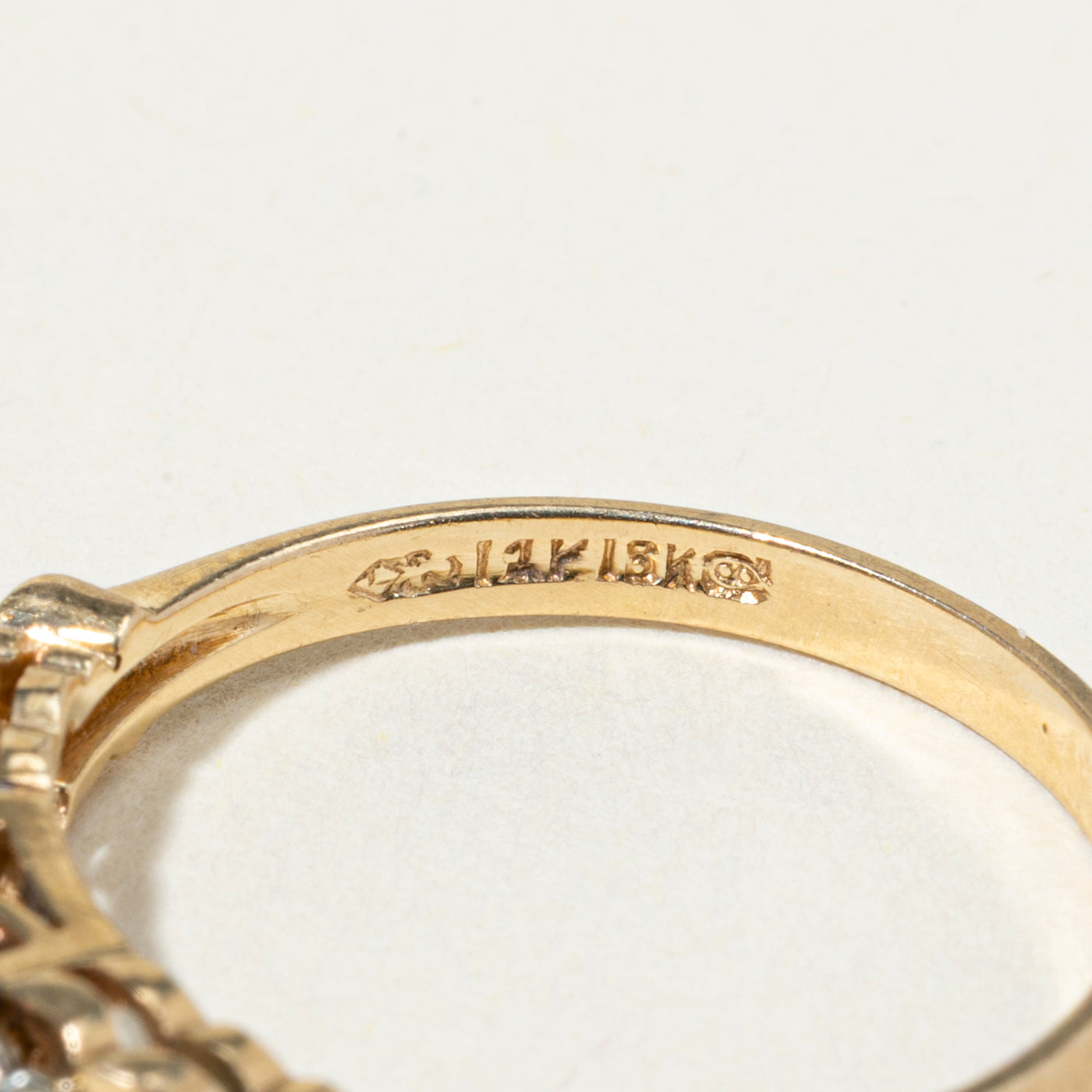 14k Textured Floral Ring | 2mm | SZ 6.25