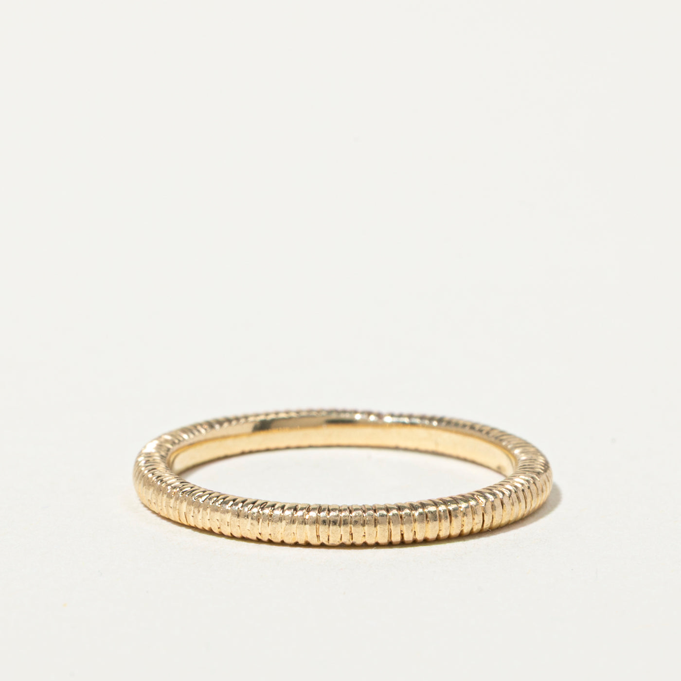 14k Fluted Textured Stacking Band | 1.5mm | SZ 7