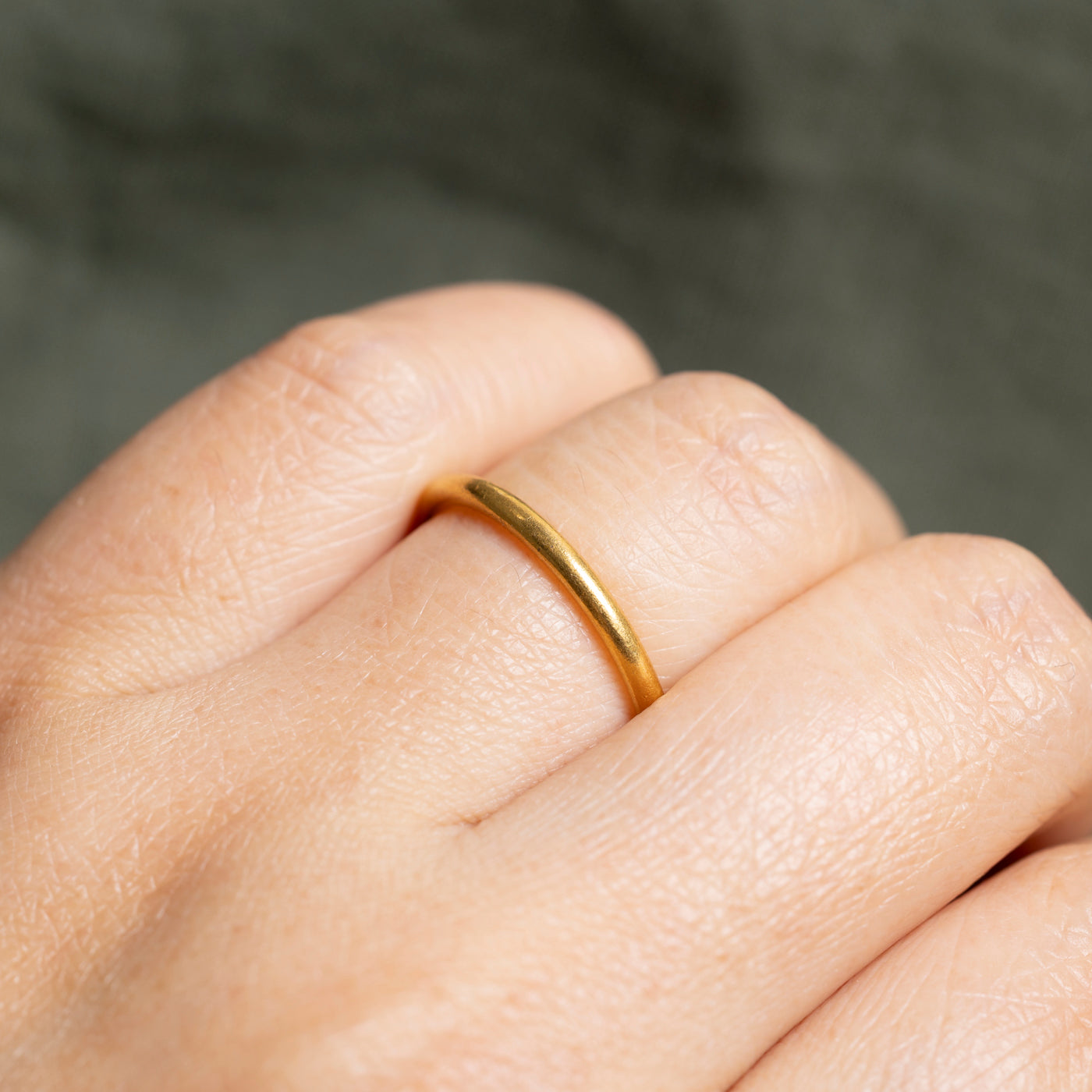 24k Thin Stacking Band | 2mm | SZ 7.75