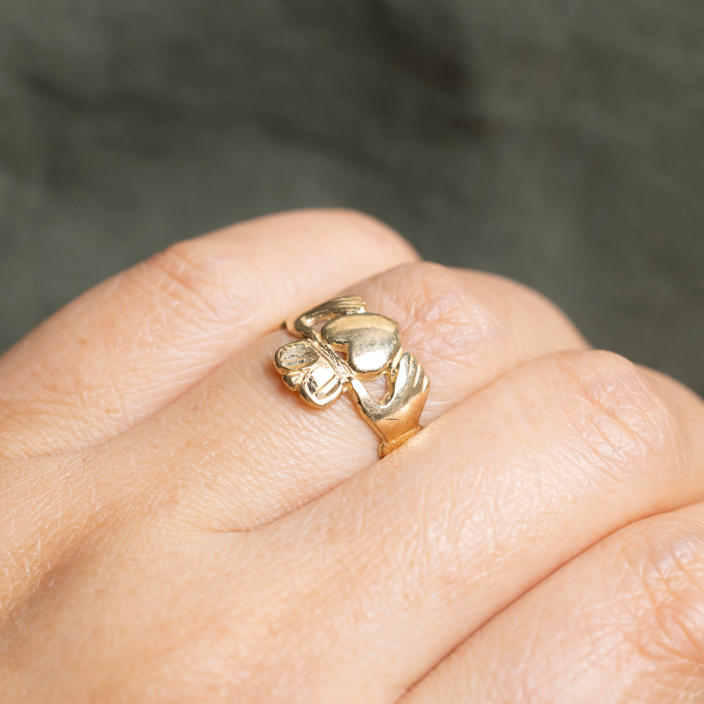 10k Yellow Gold Claddagh Ring | SZ 6.5